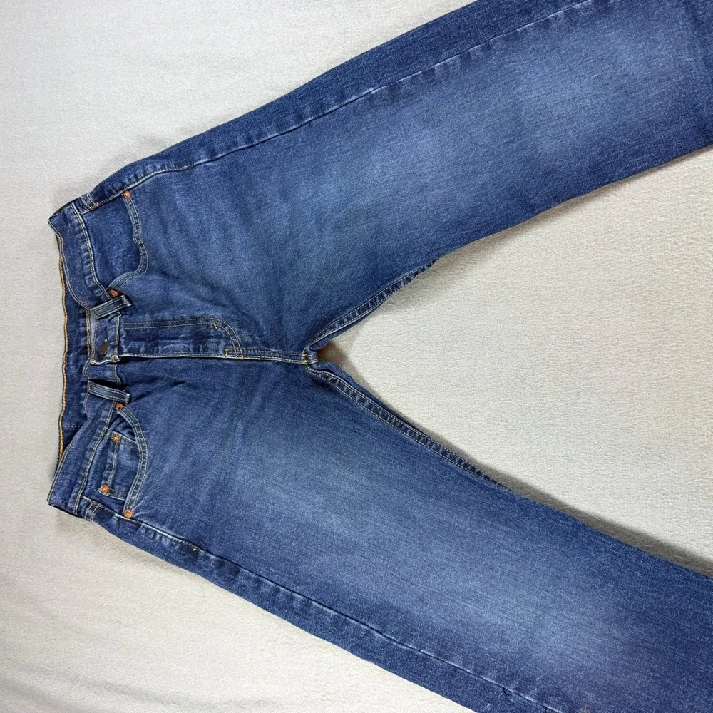 Levis 505 Regular Fit Straight Leg Jeans Mens 30x32 Blue Denim Pants